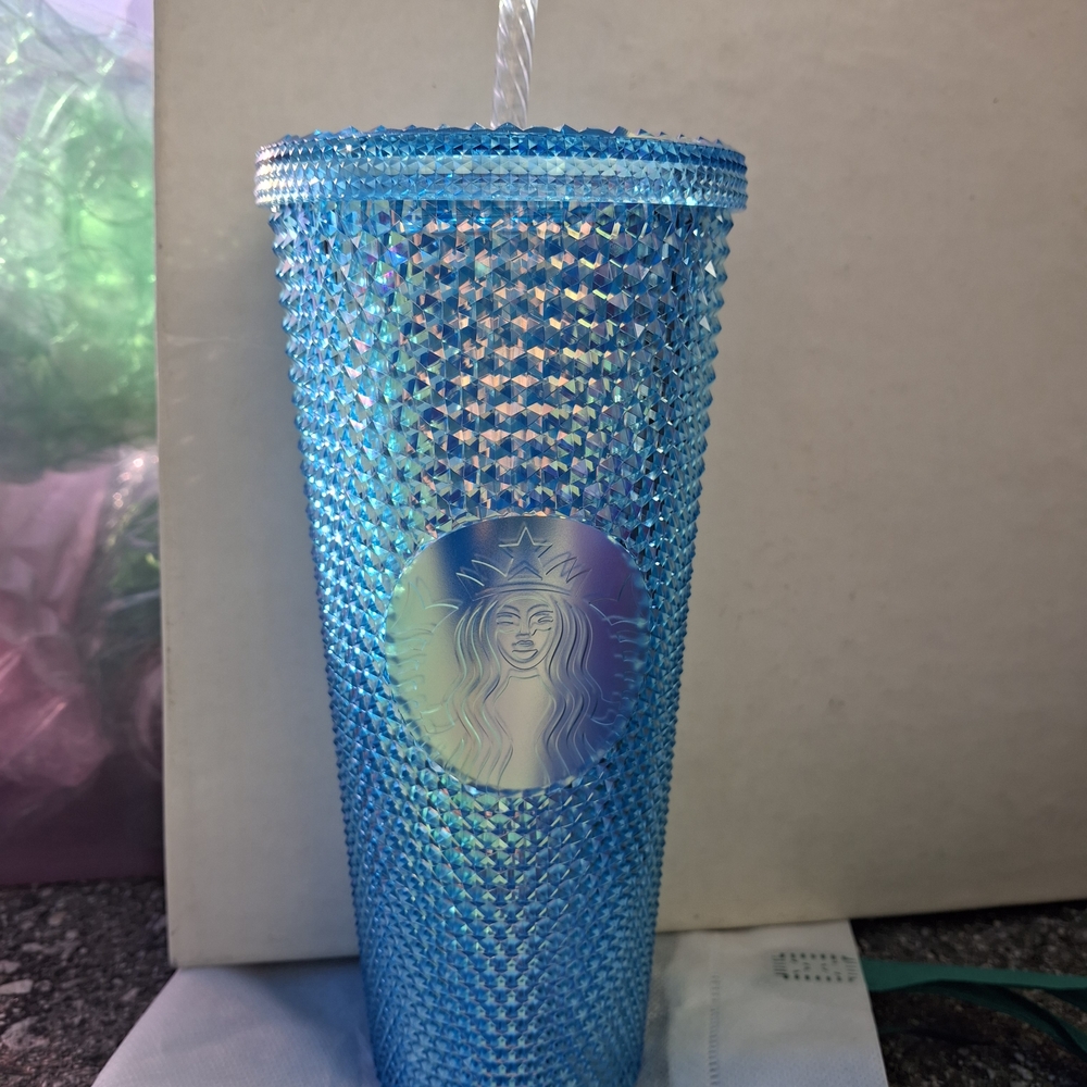 Starbucks Iridescent Blue Studded Tumbler
